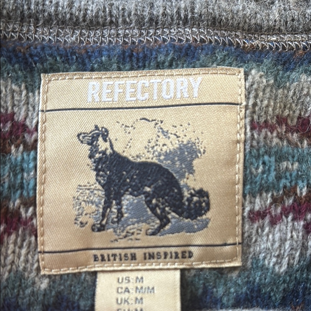Gray and Blue Men's Sweater